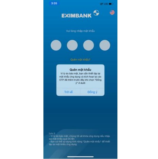 cách đổi mã pin eximbank trên điện thoại