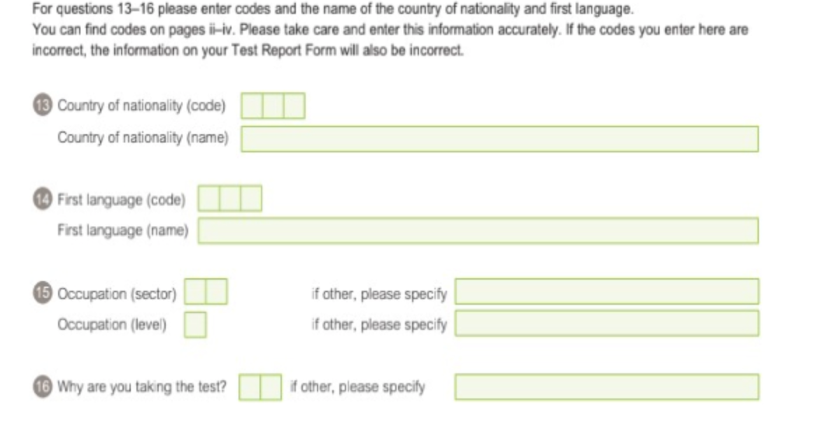 Hướng dẫn điền form và thi thử IELTS 3