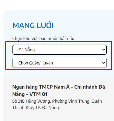 Cách tra cứu điểm Onebank Nam A gần nhất